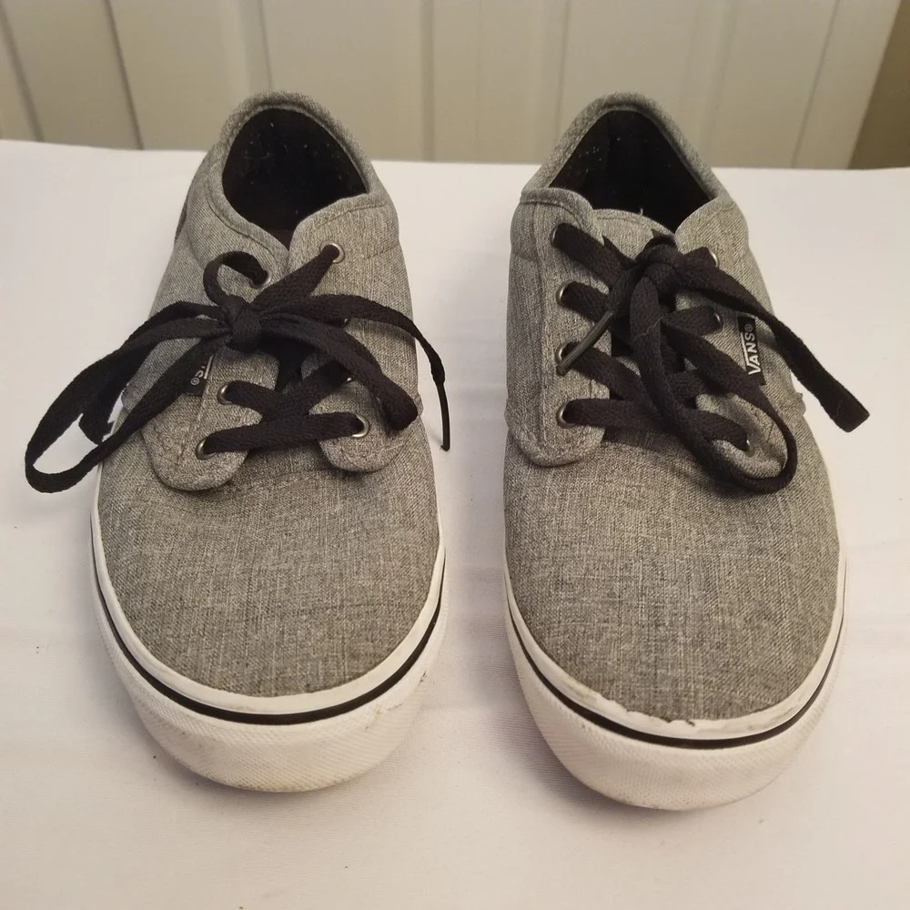 Vans Atwood Low Top Grey Heather Textile Skate Shoes Kids Size 4.5 Sneakers